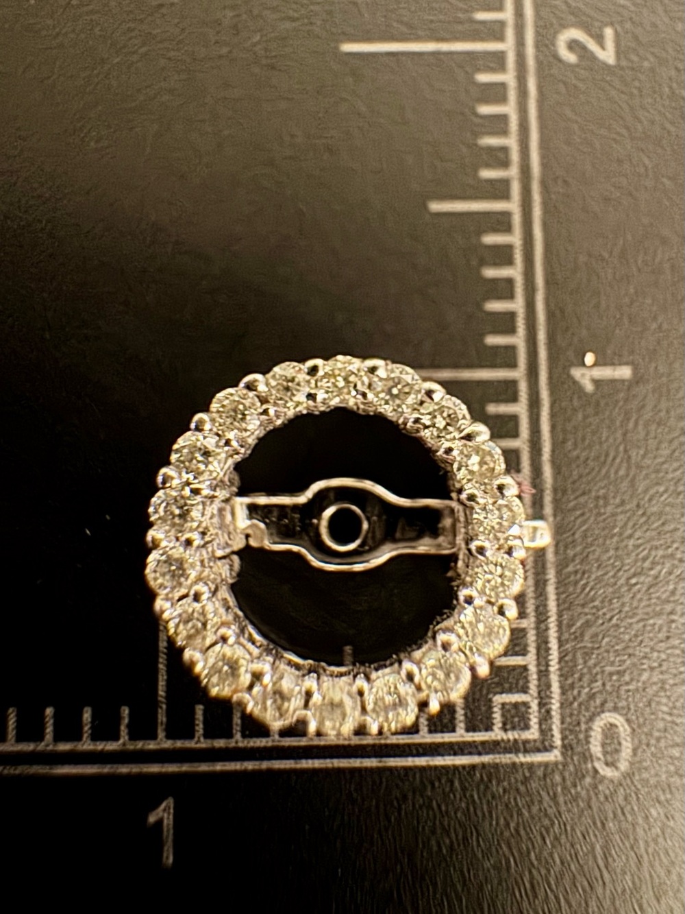 14 kt White Gold Halo Earring Enhancer SINGLE